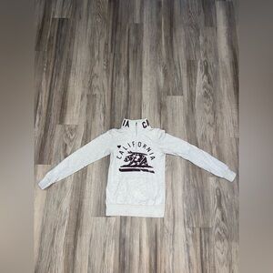 Reflex Gray California graphic quarter zip hoodie